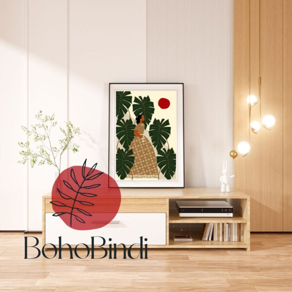 Boho Minimalist Digital Art | Woman & Nature Illustration | BohoBindi | Earthy Aesthetic | Printable Art - Image 7
