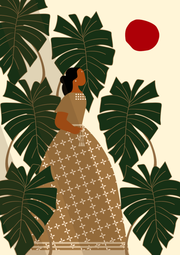 Boho Minimalist Digital Art | Woman & Nature Illustration | BohoBindi | Earthy Aesthetic | Printable Art